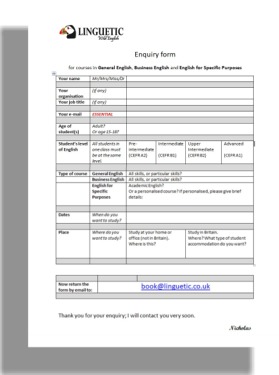 Thumbnail of Enquiry Form